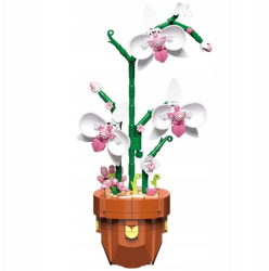 Set de constructie pentru copii si adulti Zola Orhidee in ghiveci 6 ani + 379 piese &lrm 21 x 6 x 31 cm 