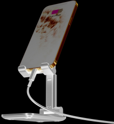 Suport de Birou Borofone BH42 pentru Telefon sau Tableta de 4.7-10 inch Alb 
