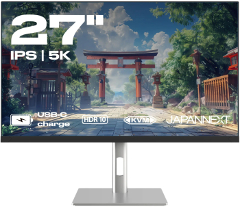 Monitor Japannext 27 inch IPS 5K (5120x2880) Blue Light Filter sRGB 100% HDCP HDR PIP KVM Pivot VESA G-Sync FreeSync