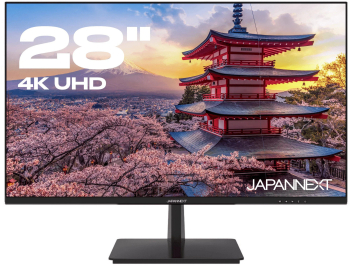 Monitor Japannext 28 inch IPS 4K UHD (3840 x 2160) HDR Height & Tilt Adjustable (HSP) Integrated Speaker VESA Flicker-Free G-Sync FreeSync