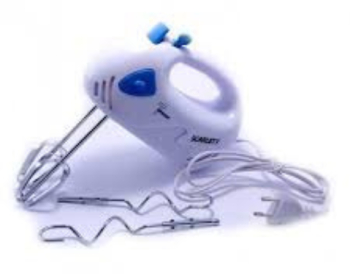 Mixer de mana 250W 7 Viteze 4 palete din otel inoxidabil Alb
