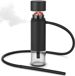 Narghilea Portabila pentru Masina Set mini Shisha mica pentru calatorii aer liber Negru