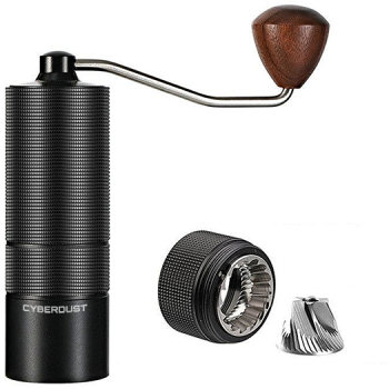 Rasnita De Cafea Manuala CYBERDUST Neagra Sistem Dublu De Rulmenti Macinare Stabila Si Usoara A Boabelor Pudra Uniforma Structura De Ma 