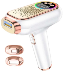 Epilator IPL 999.999 pulsatii Epilare definitiva fara durere Mod manual si automat 9 Trepte de intensitate 2 Capuri detasabile Barbati/Femei 