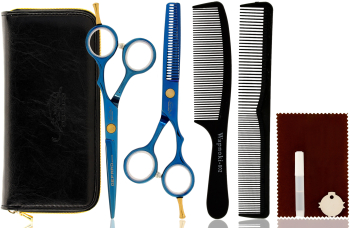 Set profesional GEPARD Foarfece de tuns si foarfece de filat 6 0 BLUOS 