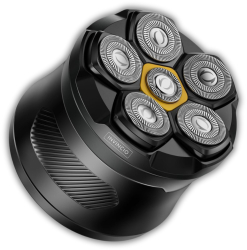 Aparat de ras electric Invincio Edge fata si cap pentru barbati ergonomic 6D utilizare uscata sau umeda sub dus cap magnetic rezistent 