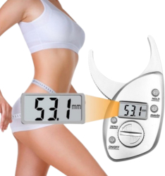 Aparat Fitness Cleste Digital Fat Caliper Pentru Masurare Strat de Grasime Cutimetru/Plicometru Procent Grasime Corporala 