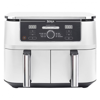 Friteuza cu aer cald Ninja AF400EUWH 2470W 9.5L 6 programe 40-240C zone independente alb 