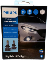 Set 2 leduri auto Philips LED-FOG H8/H11/H16 20 W 6000 K 12 24 V 