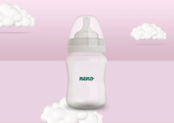 Biberon Neno 150 ml cu tetina silicon anti-colici debit lent 
