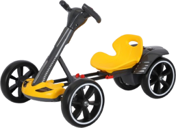 Kart electric pentru copii Kinderauto pliabil 45W telecomanda culoare galbena 