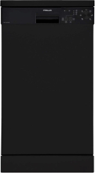 Masina de spalat vase slim Finlux DWF 4567ABK Pornire intarziata Program ECO 10 Seturi 6 programe Clasa E Neagra 