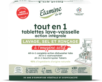Tablete BIO all-in-1 spalare sare clatire pentru masina de spalat vase fara parfum Etamine 