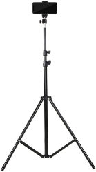 Trepied Foto Telescopic Pentru Telefon/Camera Foto Telecomanda Bluetooth Rotire 360° H68-210cm Husa Aluminiu OBRALIX® 