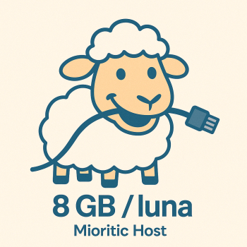 Gazduire/ Hosting site 8 GB/luna - Mioritic Host 