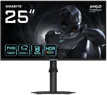 Monitor Gaming IPS LED GIGABYTE 24.5 inch G25F2 200 Hz 1 ms HDR10 HDMI DisplayPort Boxe Pivot (Negru) 