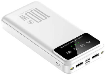Baterie externa 100W Digital Display Power Bank 12000mAh 20W QuickCharge 3.0 Power Delivery USB USB-C alb 