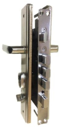 Maner usa Metalica cu sild si butuc broasca echipat complet deschidere stanga 