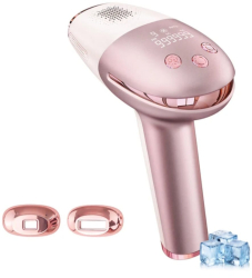 Epilator IPL Sapphire Ice Cooling 999.999 impulsuri luminoase 9 trepte de putere racire cu safir cu protectie crescuta pentru pielea sens 