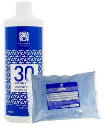 Pachet de decolorare a parului pudra decoloranta + Oxidant 30 volum