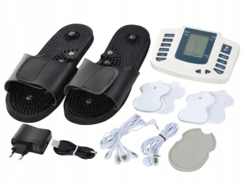 Aparat electrostimulare musculara 9 programe portabil papuci pentru masajul talpilor 
