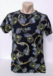 Tricou barbati imprimeu lant - XXL 
