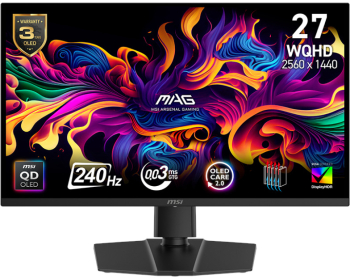 Monitor LED MSI Gaming MAG 271QP X24 27 inch QHD QD-OLED 0.03 ms 240 Hz HDR 