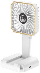 Ventilator Portabil Flippy de Gat de Birou Suport Telefon 14 x 7 cm Incarcare USB din ABS 3 Viteze Alb 