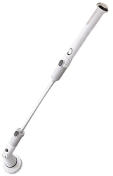 Perie electrica curatare bucatarie baie rezistenta la apa fara fir ajustabila rotativa 320RPM 2 viteze reglabile 4 Accesorii Alb Gri 