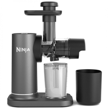 Storcator de fructe Ninja cu presare la rece JC151EU 150W 700 ml Presare la rece 2 filtre Fara BPA Viteza inversa Negru/Gri