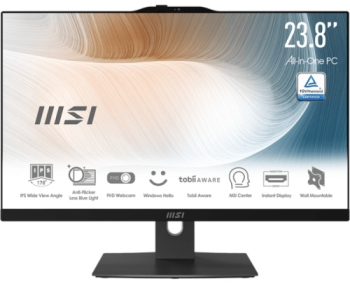 Sistem All-in-One MSI Modern AM242P 12M 23.8 inch Intel Core i5-1235U Full HD IPS 8GB 1TB SSD Intel UHD Graphics No OS Black Resigilat