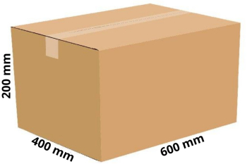 Cutie clasica natur din carton ondulat CO3 600x400x200 