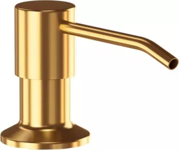 Dispenser sapun lichid incastrabil chiuveta bucatarie finisaj auriu cap rotund 