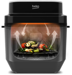 Friteuza cu aer cald BEKO ExpertFry FRL5474B 7L 2850W 3 moduri de gatire abur si grill 8 programe automate cuva antiaderenta negru-ar 