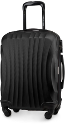 Troler cabina avion Zagatto® Negru 55x40x20 cm Compatibil Ryanair Wizz Air Maner telescopic din aluminiu 4 roti 360 Capacitate 3 