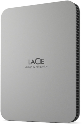 LACIE Mobile Drive HDD USB-C 1TB 2.5inch Moon Silver with USB-C cable 