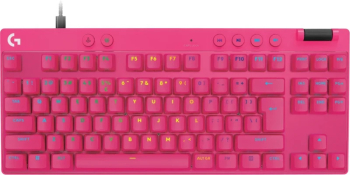 Tastatura Gaming Logitech G PRO X TKL Rapid Pink Magnetic Analog Switch Mecanica 920-013253 