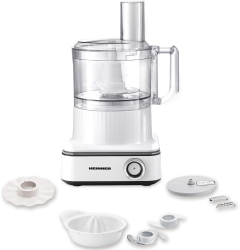 Robot de bucatarie Heinner FHP-K1000WP 1000W 6 viteze 2.3L lame inox storcator citrice alb 
