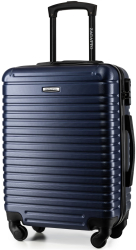 Troler cabina avion Zagatto® Albastru Dimensiune troler 55x40x20 cm Marime S Troler mic Bagaj mana Compatibil Wizz Air Ryanair 