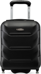 Troler cabina avion Zagatto® Negru Dimensiune troler 40x30x20 cm Marime XS Troler mic Bagaj mana Compatibil Wizz Air Maner teles 