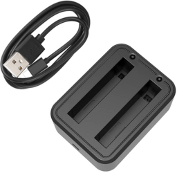 Incarcator USB dual pentru baterii Puluz pentru Insta360 X3. 