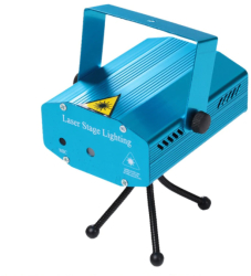 Mini Proiector Klausstech Laser Profesional Joc De Lumini Rosu Si Verde Accesorii Incluse Design Modern La Retea Culoare Albastru