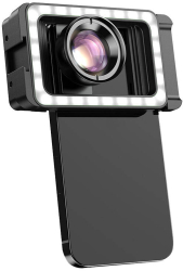 Obiectiv Mobil Apexel APL-HB100FL23 Macro 100mm cu LED negru 