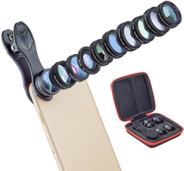 Pachet lentile pentru telefon mobil cu 10 lentile diverse. 