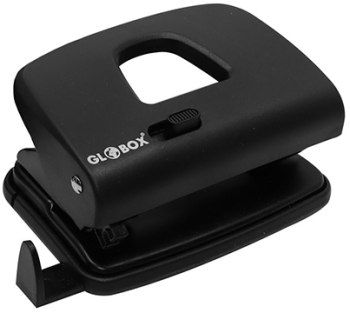 Perforator 20 coli negru cu cutie pentru depozitare. 