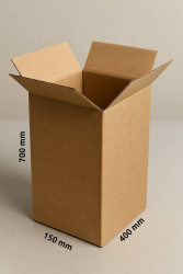 Set 20 cutii clasice natur din carton ondulat CO5 400X150X700 