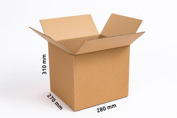 Set 40 cutii clasice natur din carton ondulat CO3 280X270X310 