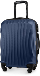 Troler cabina avion Zagatto® Albastru 55x40x20 cm Compatibil Ryanair Wizz Air Maner telescopic din aluminiu 4 roti 360 Capacitat 