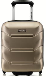 Troler cabina avion Zagatto® Galben-auriu Dimensiune troler 40x30x20 cm Marime XS Troler mic Bagaj mana Compatibil Wizz Air Mane 