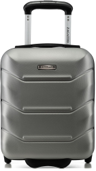 Troler cabina avion Zagatto® Gri Dimensiune troler 40x30x20 cm Marime XS Troler mic Bagaj mana Compatibil Wizz Air Maner telesco 